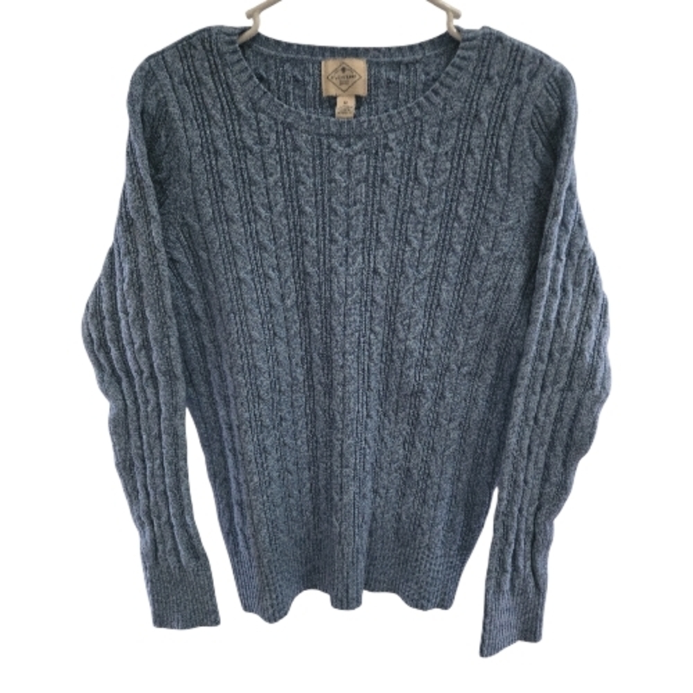 St. John's Bay Heathered Blue Crewneck Sweater SZ M